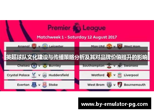 英超球队文化建设与传播策略分析及其对品牌价值提升的影响
